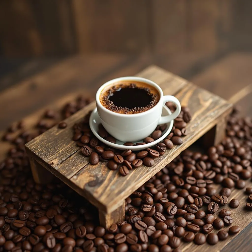 Arte latte en café de especialidad